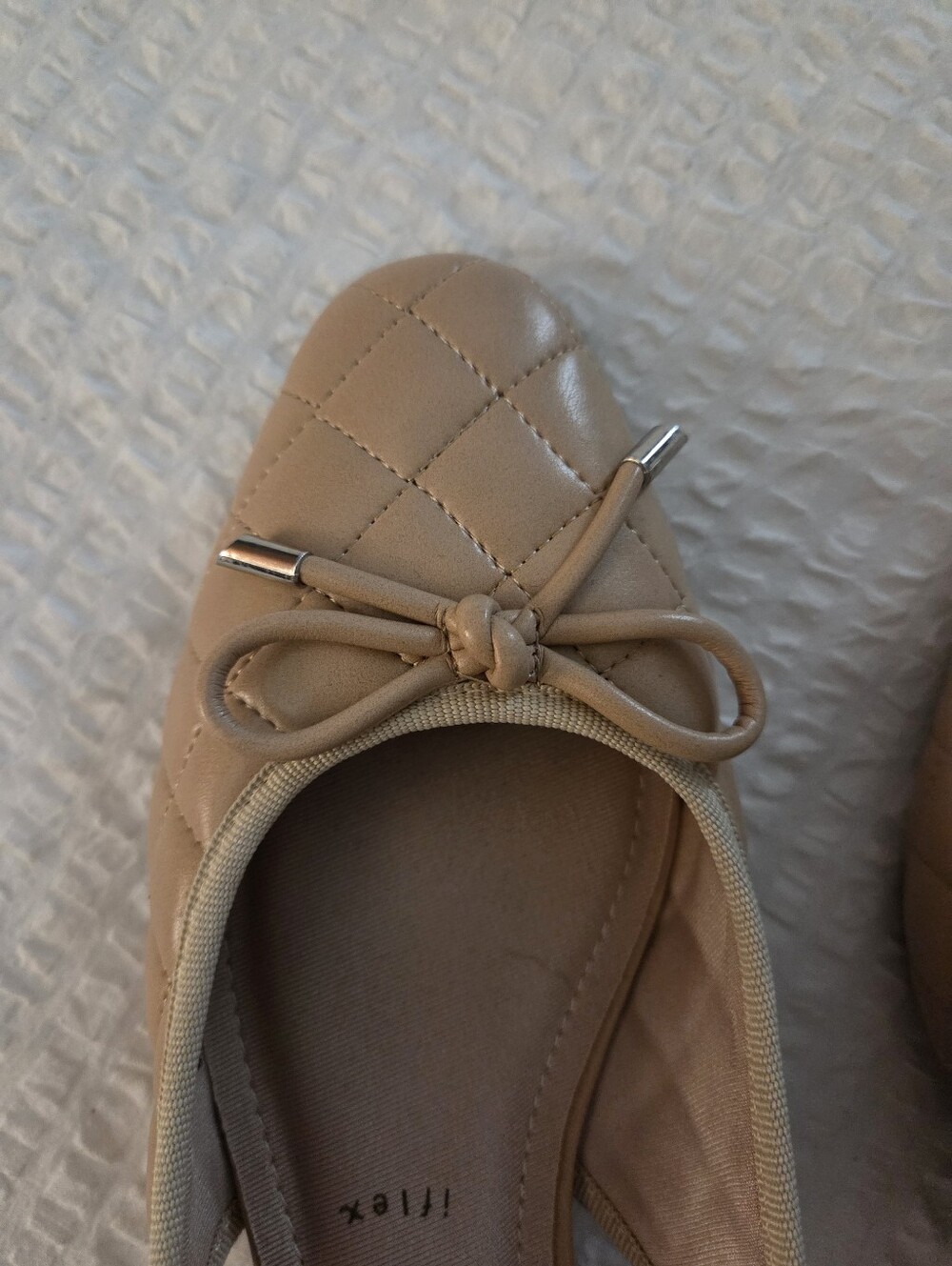 Anne Klein Quilted Ballet Slingback Flats Nude Pink Size 7.5 - Picture 6 of 6
